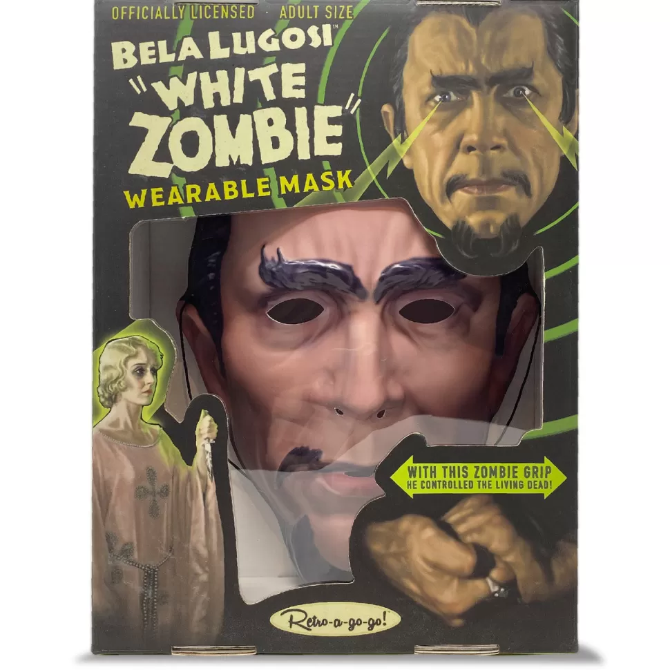 Retro-A-Go-Go Bela Lugosi "White Zombie" Wearable Mask - Crypt Color* Masks
