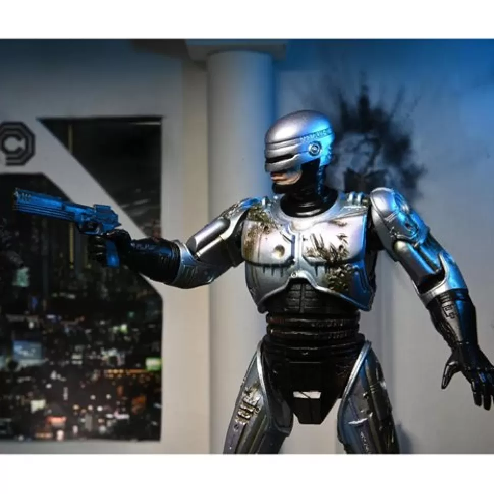 NECA Robocop Ultimate Battle-Damaged Robocop With Chair 7-Inch Scale Action Figure* Action Figures