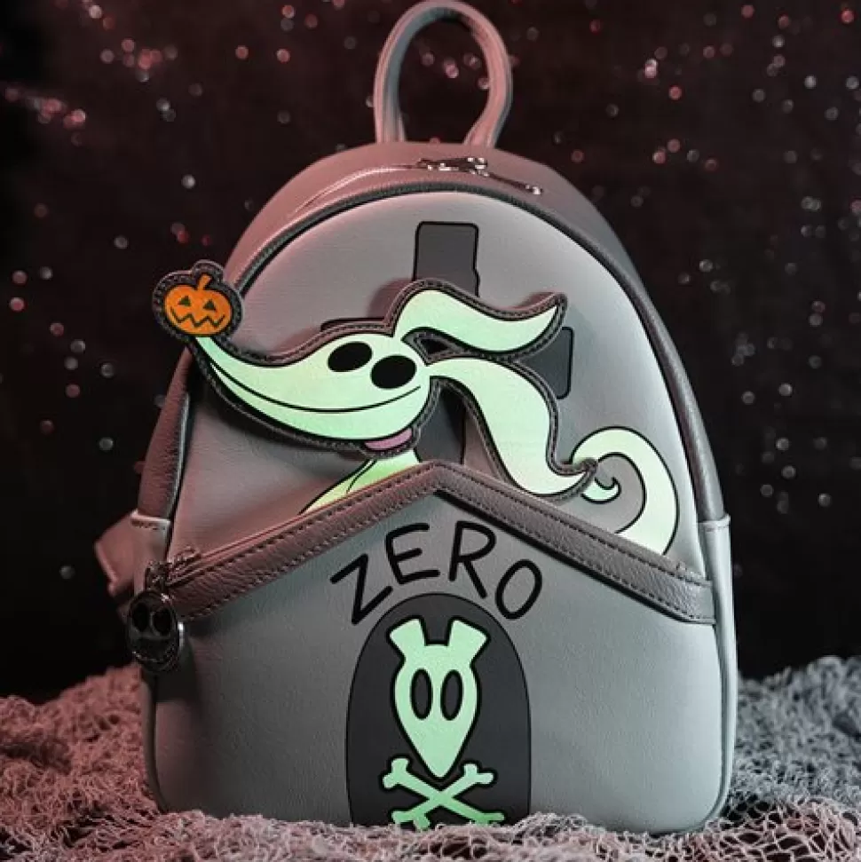 Entertainment Earth The Nightmare Before Christmas Zero Doghouse Glow-In-The-Dark Mini-Backpack - Exclusive* Bags, Purses, And Wallets