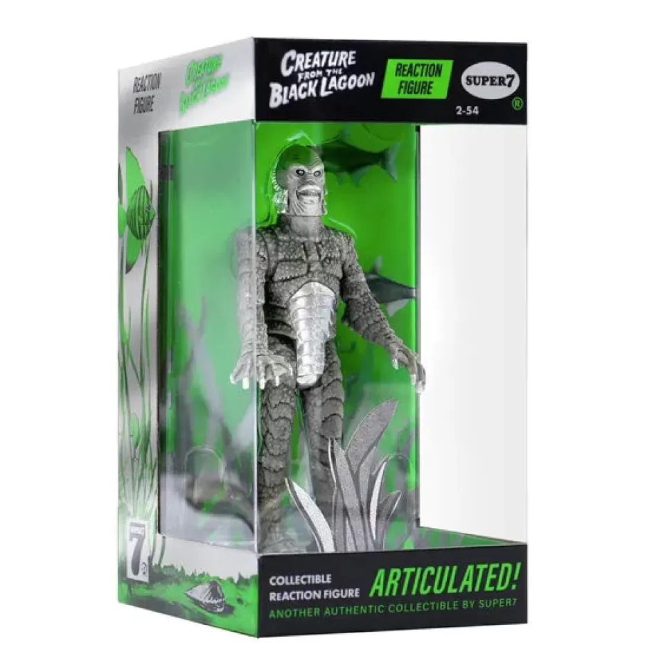 Super 7 Universal Monsters Reaction Figure - Creature From The Black Lagoon (Silver Screen)* Action Figures
