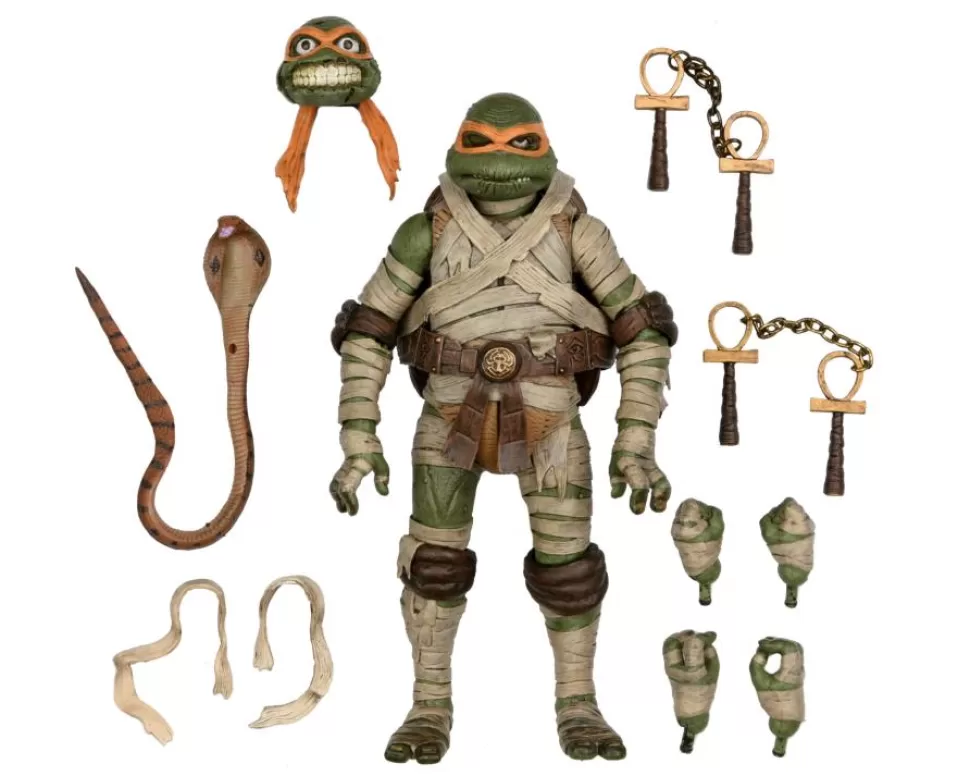 NECA Universal Monsters X Teenage Mutant Ninja Turtles Ultimate Michelangelo As The Mummy* Action Figures